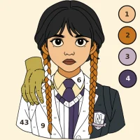 Wednesday Addams : coloring